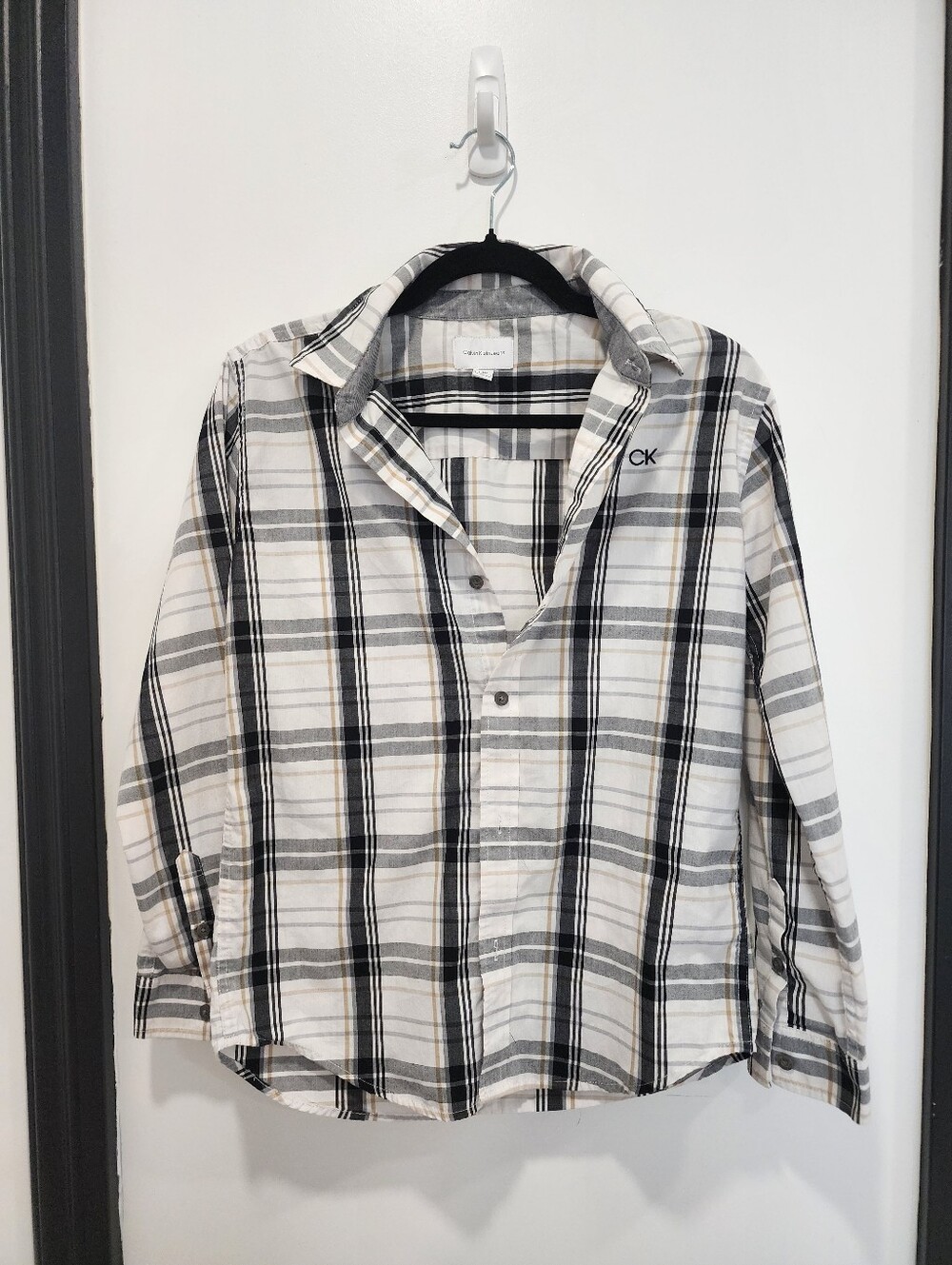 Calvin Klein Boys Button Up Dress Up Shirt Size L 14-16